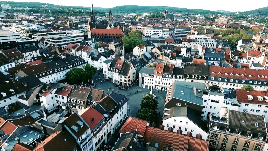 Der St. Johanner Markt in Saarbrücken von oben