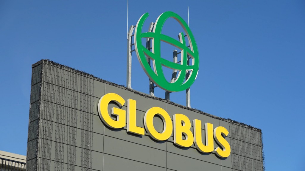 Logo des Handeskonzern Globus auf einem seiner Märkte