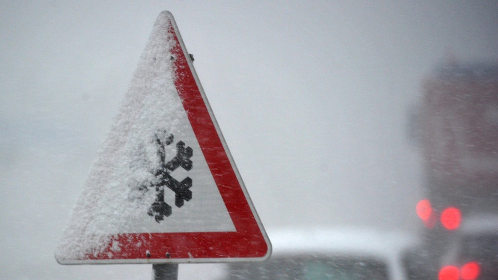 Verkehrsschild Schneeglätte