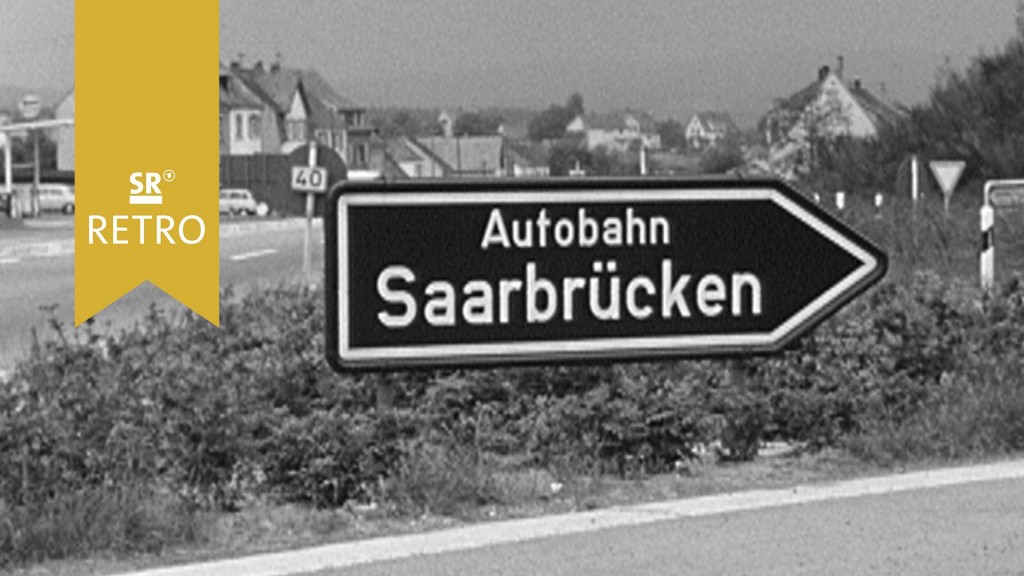 Autobahnschild nach Saarbrücken