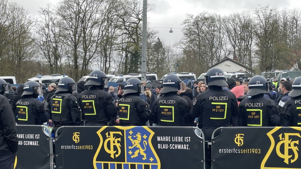 Einsatz der Polizei bei dem Spiel des 1. FCS in Saarbrücken