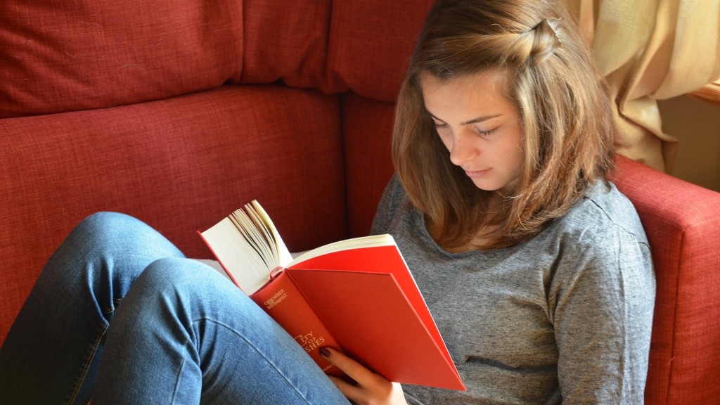 Ein Mädchen liest ein Buch 