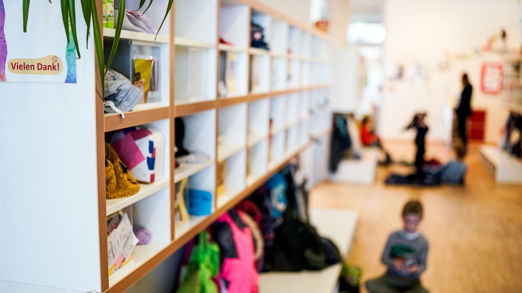 Garderobe in einem Kindergarten