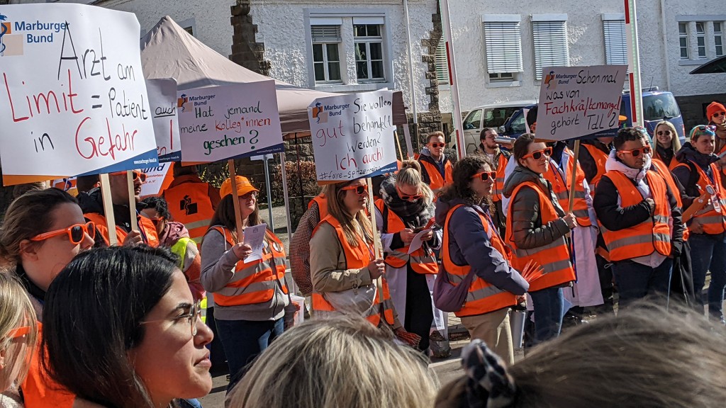 Warnstreik der Ärzte am Uniklinik Homburg