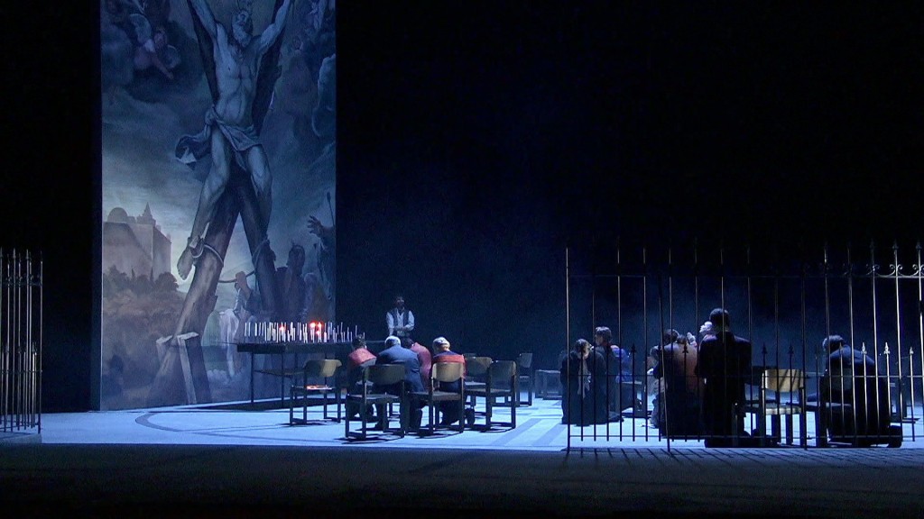 Foto: Szene auf Bühne des Staatstheaters Saarbrücken