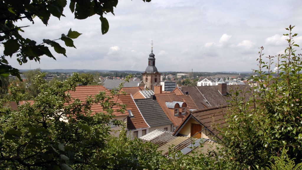 Blick vom Schlossberg in Homburg aus.