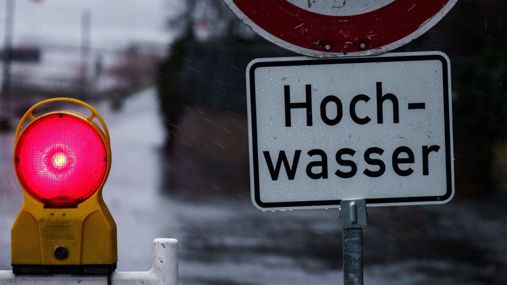 Hochwasser Warnschild