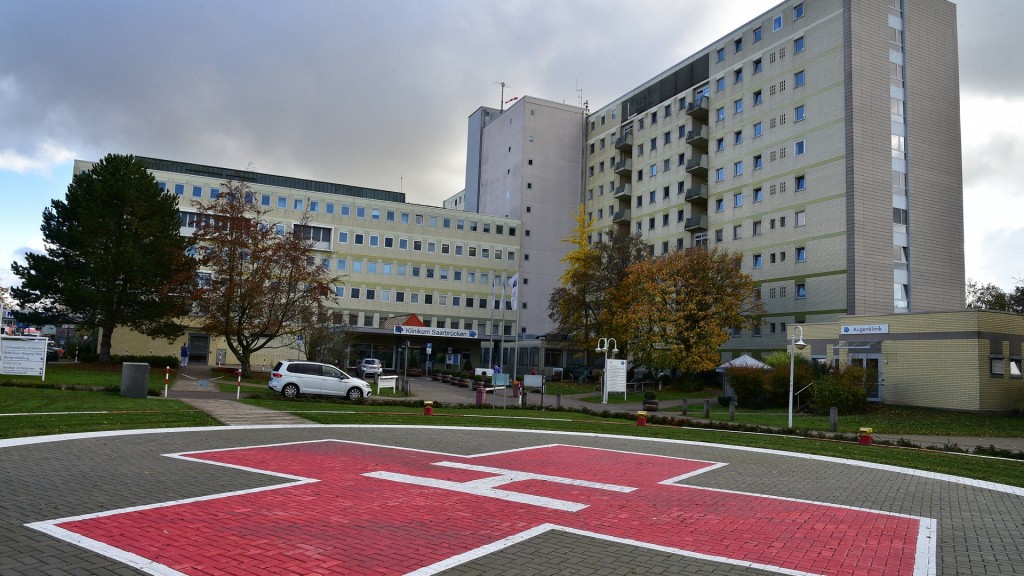 Das Klinikum Saarbrücken auf dem Winterberg