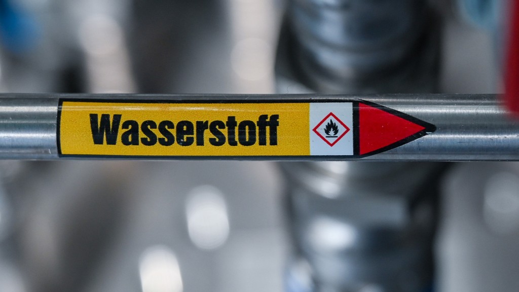Wasserstoff, Beschriftung auf einer Leitung