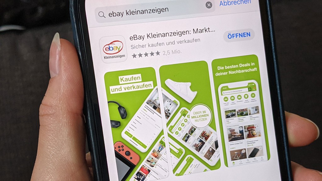 Die App von eBay Kleinanzeigen auf einem iPhone