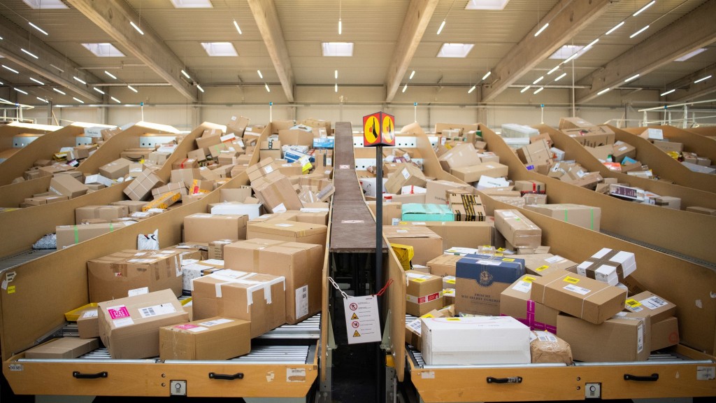 Pakete in einem Paketzentrum 