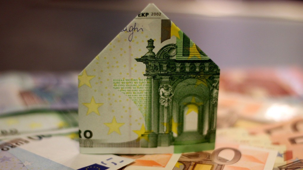 Geldschein in Form eines Hauses