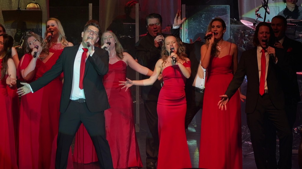 Foto: Showgruppe Chorwurm auf der Bühne