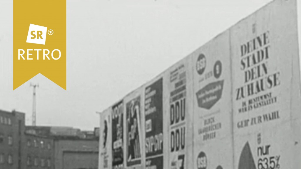Wahlplakate von der Kommunalwahl im Saarland 1960