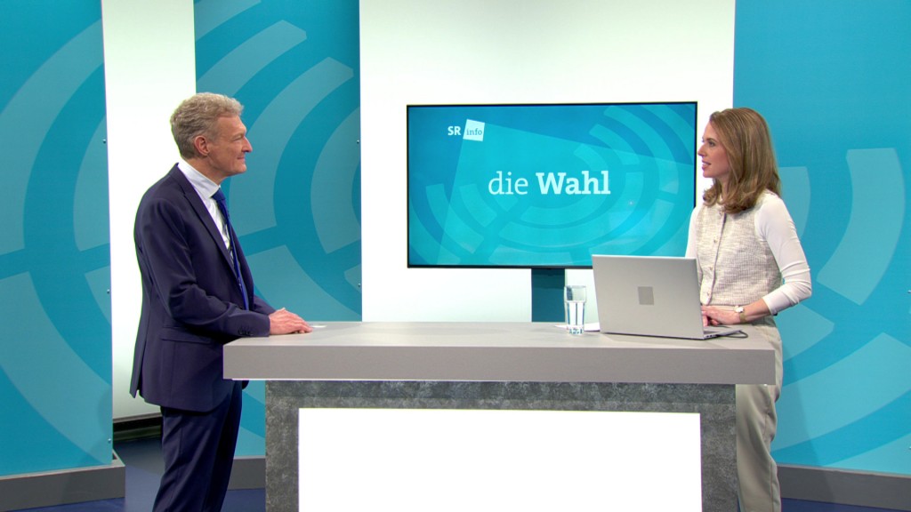 Foto: CDU-Landesvorsitzender Toscani im SR-Studio