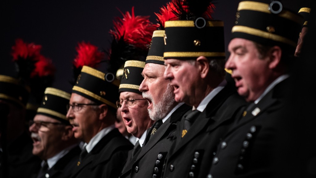 Ein Bergmannschor singt das Steigerlied