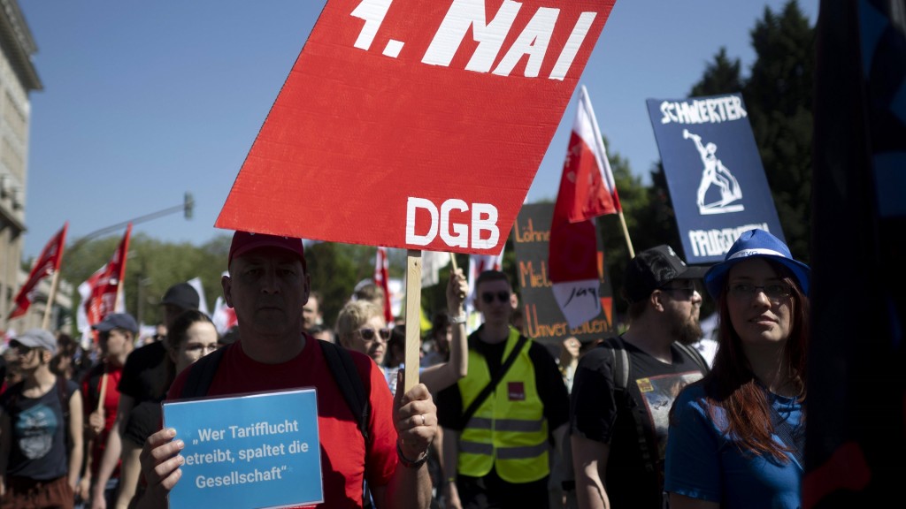 Demo der Gewerkschaften zum 1. Mai