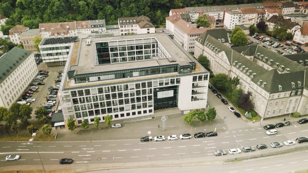 Foto: Saarbrücker Regierungsviertel von oben