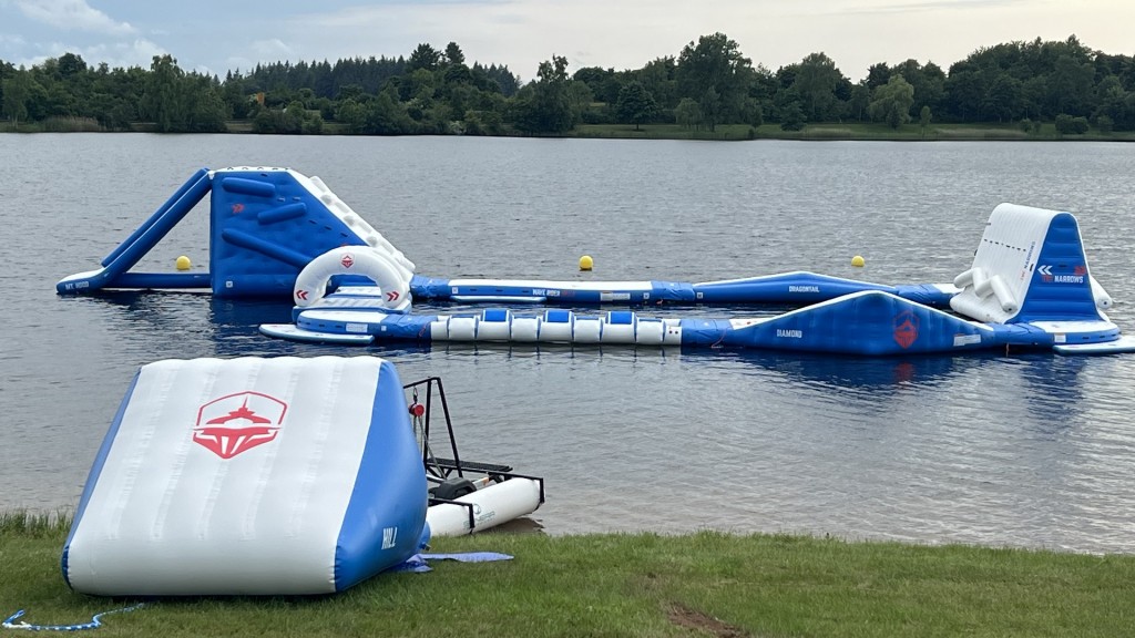 Der neue Aquapark auf dem Losheimer Stausee