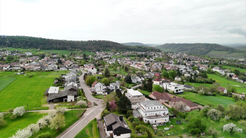 Foto: Eine Saarländische Gemeinde von oben