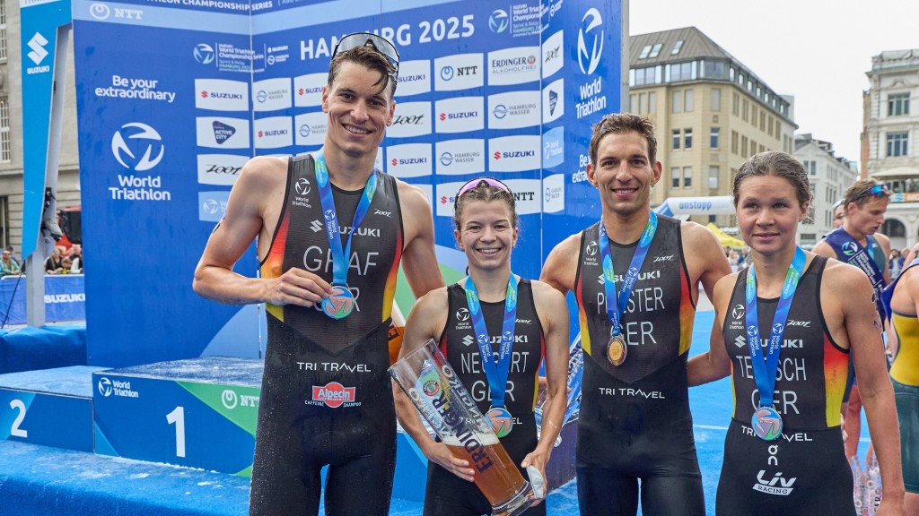 Foto: Das deutsche Team bei der Triathlon Mixed WM