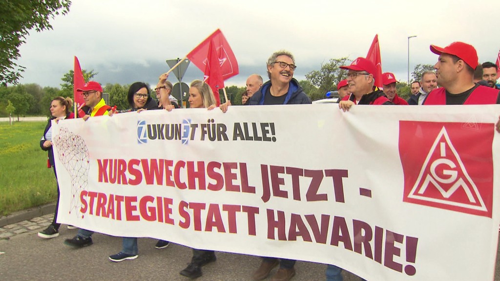 ZF-Beschäftigte bei einer Protest-Kundgebung am 29. Juli 2025