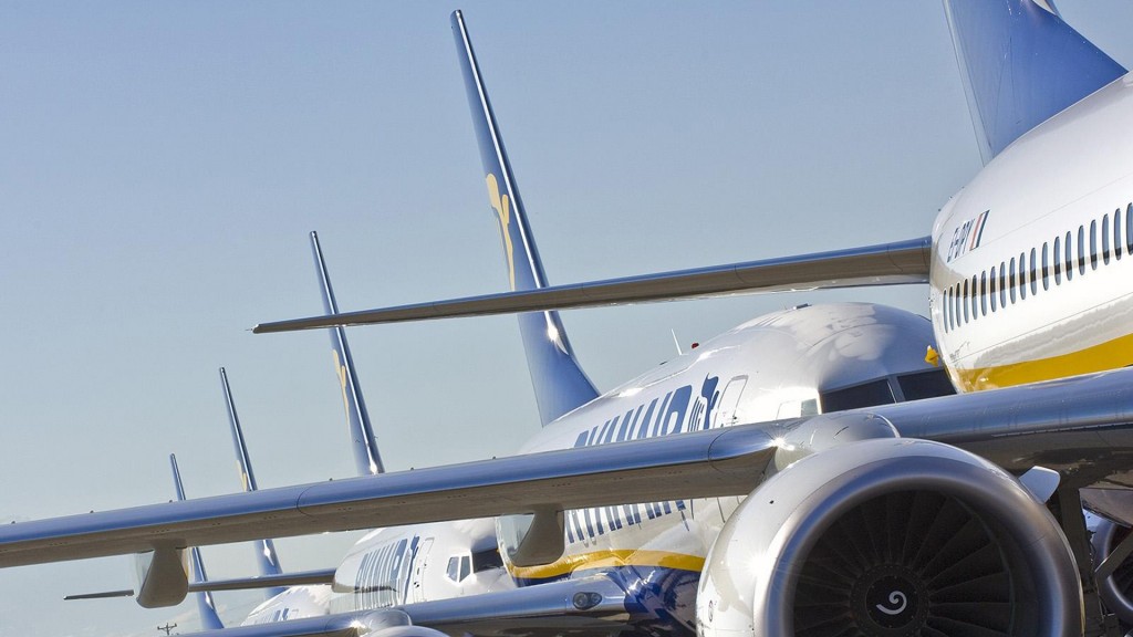 Foto: Mehrere Maschinen der irischen Fluggesellschaft Ryanair