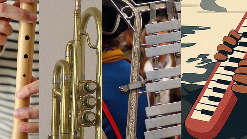 Blockflöte, Trompete, Glockenspiel,  Meldodica