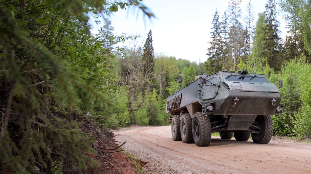Foto: Das Panzerfahrzeug Patria 6x6 wie es bei KNDS in Freisen gebaut wird