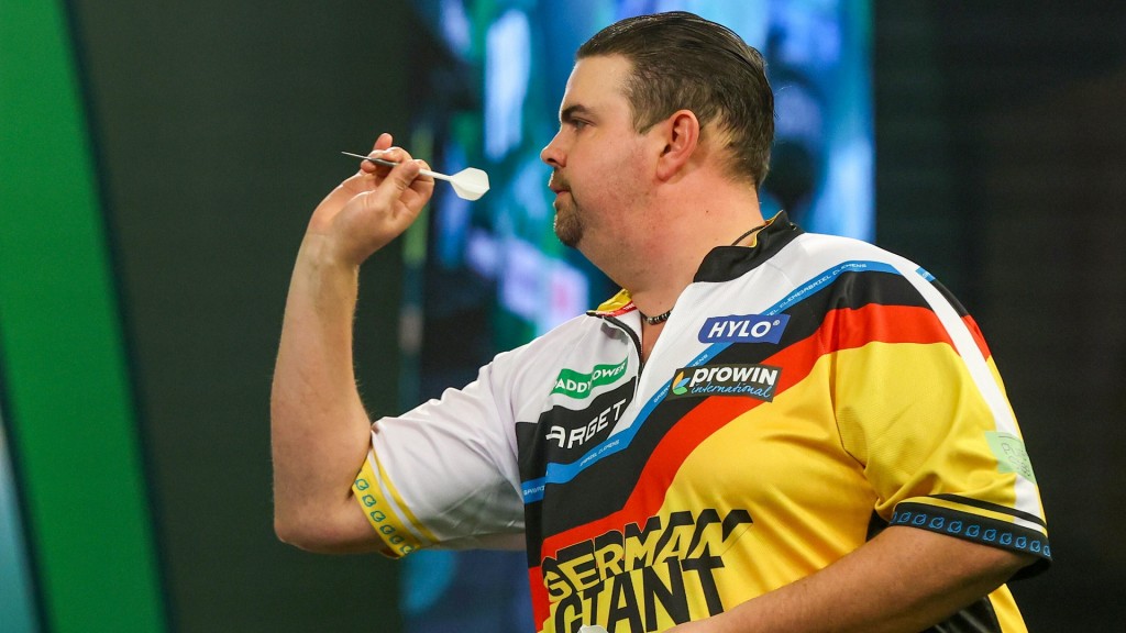 Gabriel Clemens bei der Darts-WM in London