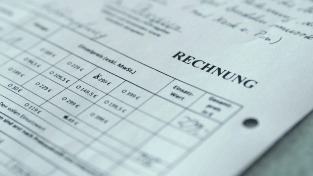 Foto: Rechnung eines Handwerkers