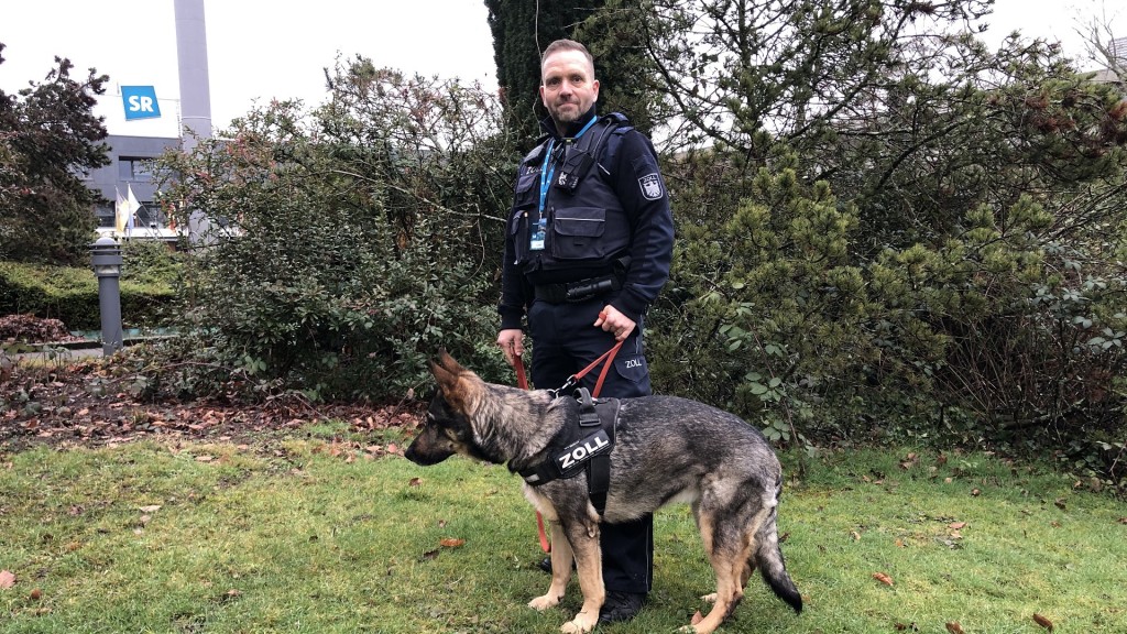 Polizeihund Siska mit ihrem Hundeführer