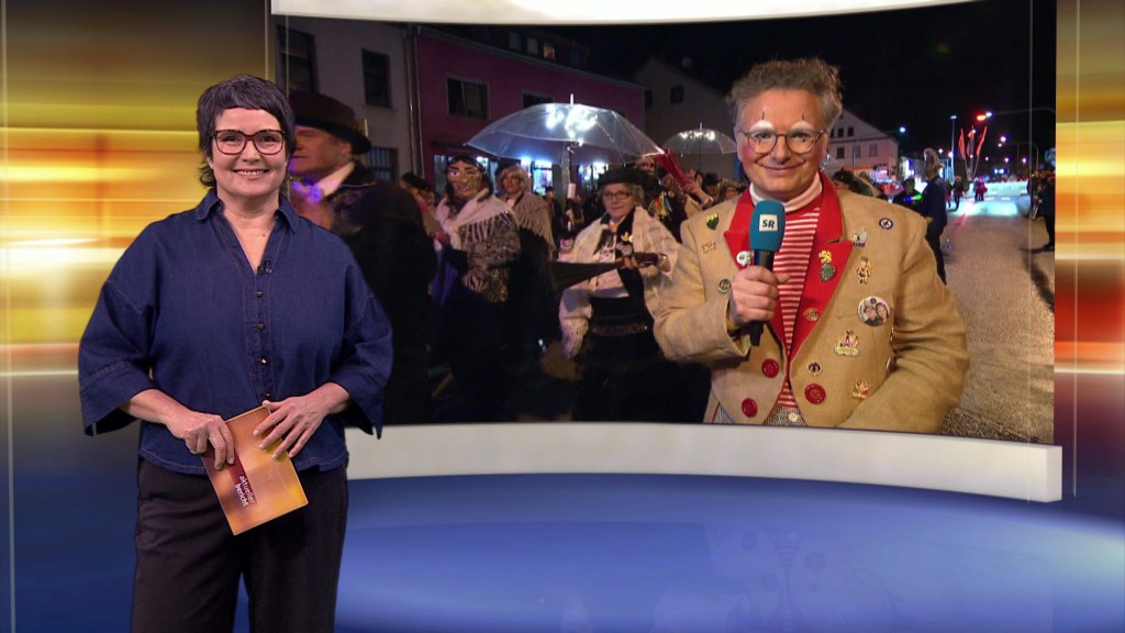 Foto: Sonja Marx im Studio und Michael Friemel in Saarwellingen