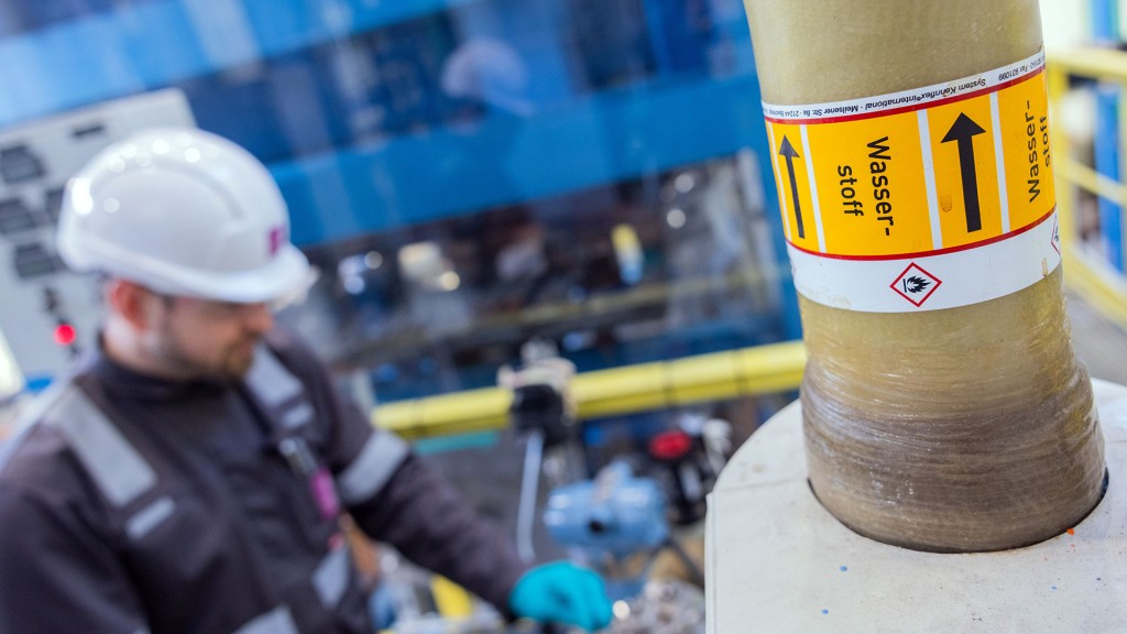 Leitungen einer Anlage zur Produktion von Wasserstoff durch Elektrolyse