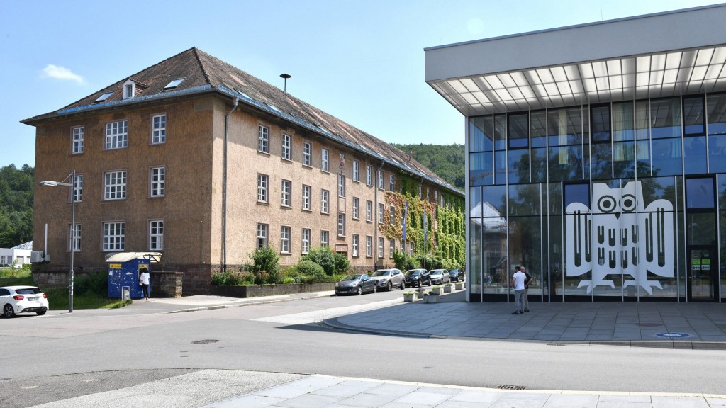 Auf dem Campus der Saar-Uni