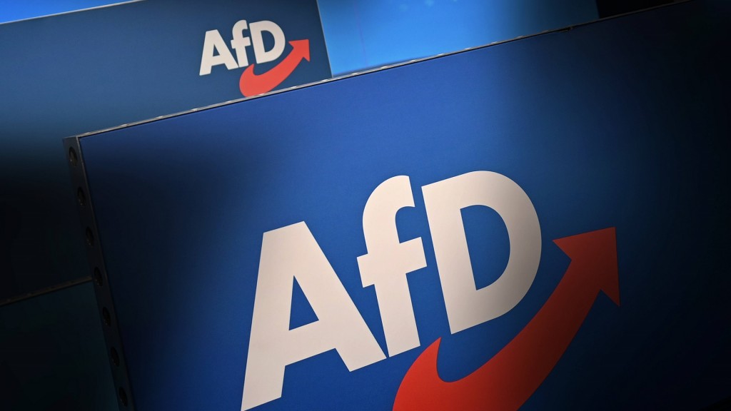 Foto: Das Logo der AfD vor abgedunkeltem Rahmen
