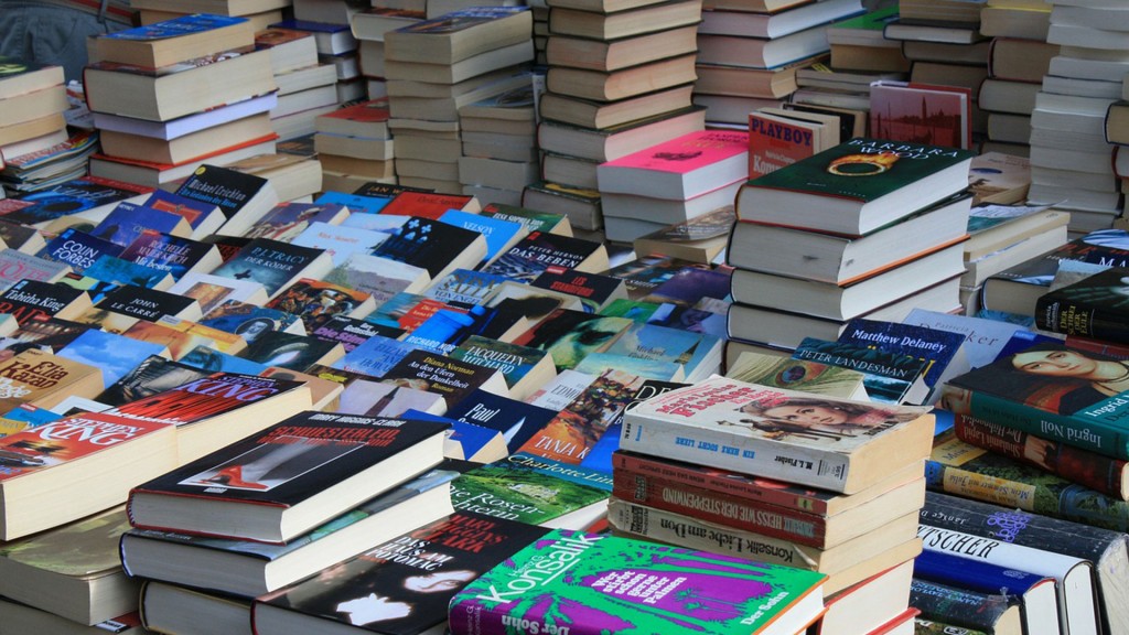 Bücher auf einem Flohmarkt