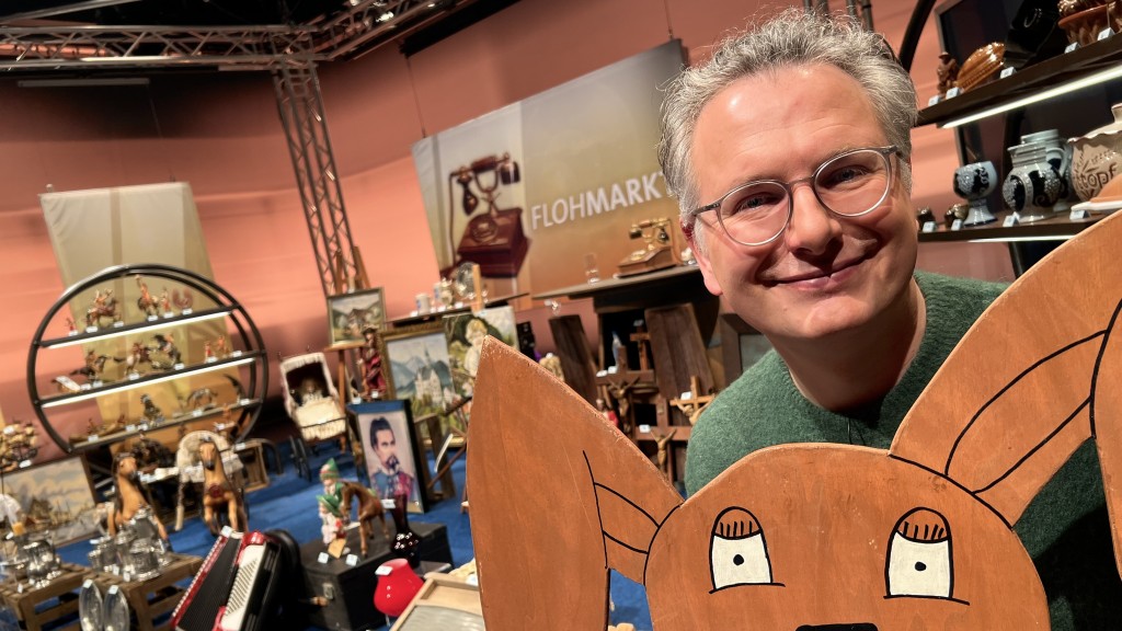 Foto: Michael Friemel im Flohmarkt-Studio 