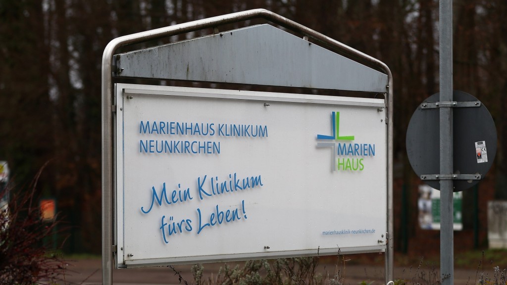 Schild vom Krankenhaus in Neunkirchen Kohlhof