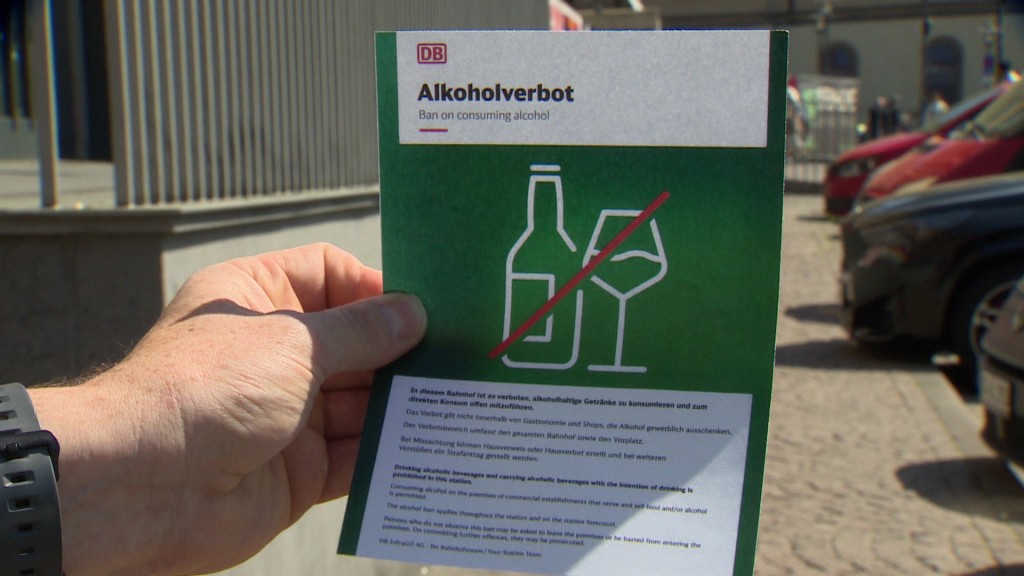 Flyer mit Hinweis zum Alkoholverbot