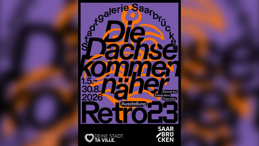 Ausstellungsplakat: „Die Dachse kommen näher“ des Fotografen und Künstlers Retro 23
