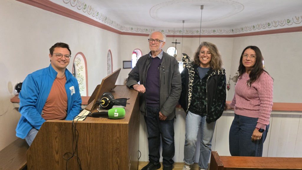 Oliver, Jupp, Simin und Susanne in der Kathreinenkapelle