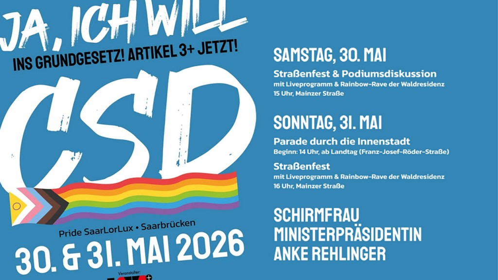 Christopher Street Day 2026 in Saarbrücken