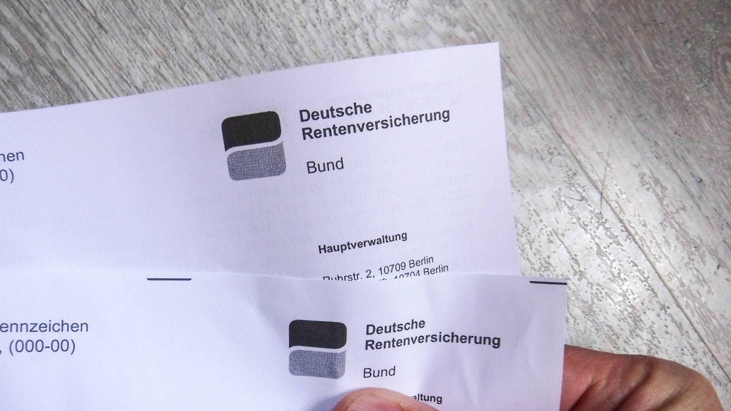 Foto: Brief der deutschen Rentenversicherung