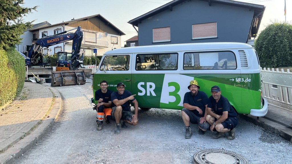 Das GuMo-Mobil in Frankenholz auf der Baustelle