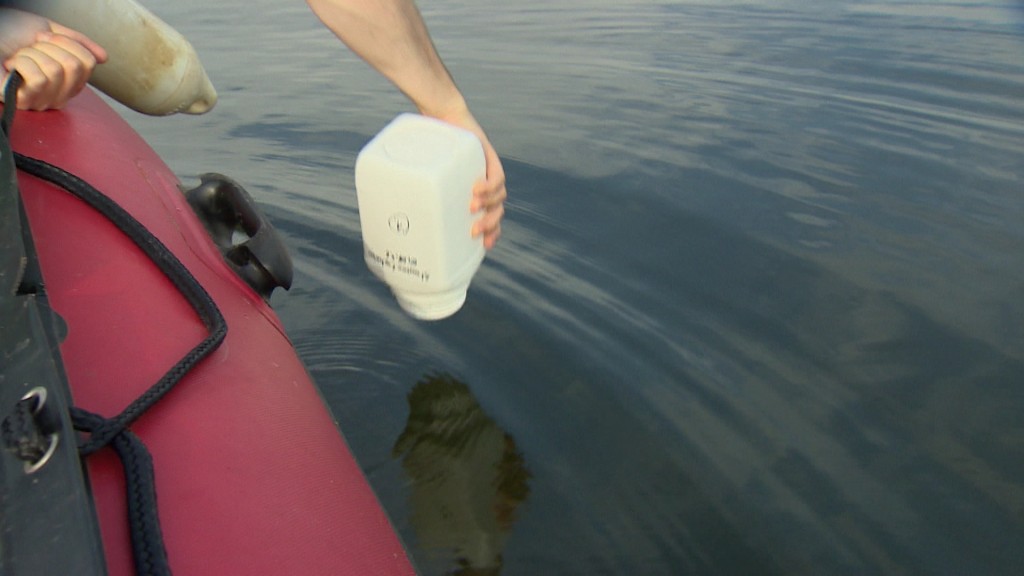 Foto: Wasserprobe aus dem Losheimer Stausee