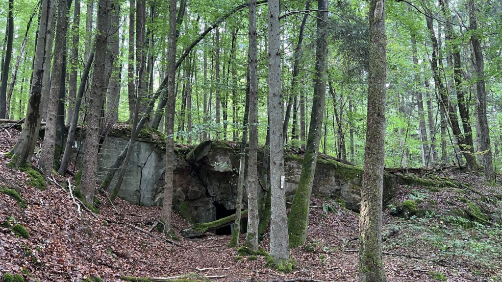 Kaputter Bunker auf dem Westwall-Weg in Kirkel