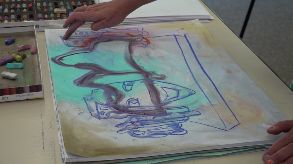 Foto: Bild mit Kreide gemalt