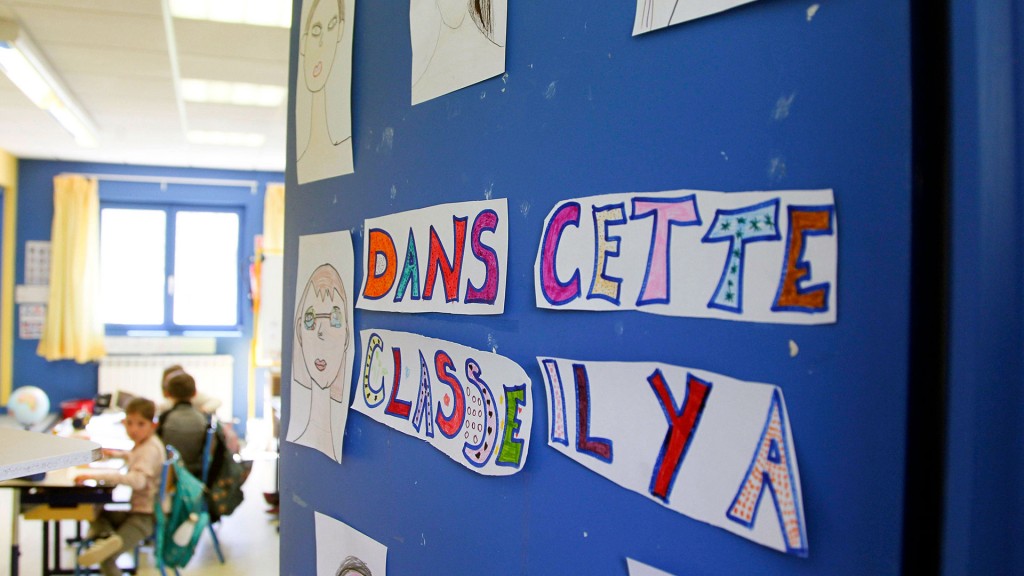 Foto: Französisch-Unterricht in einer Grundschule