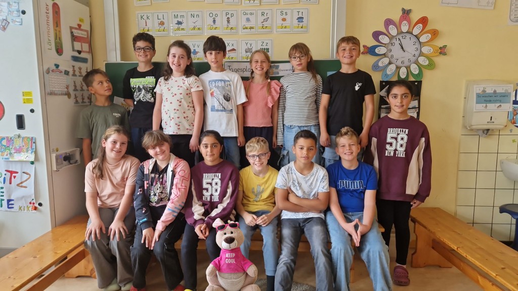 Kinder der Odilienschule Klasse 4 a